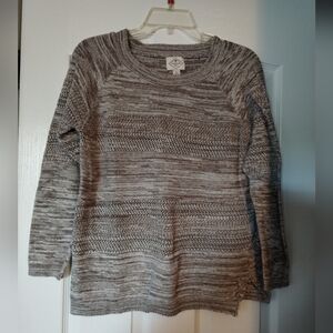 St. John's Bay Women's Brown And White Sweater Size L